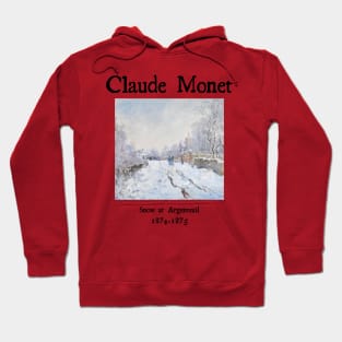 Snow at Argenteuil by Claude Monet Hoodie